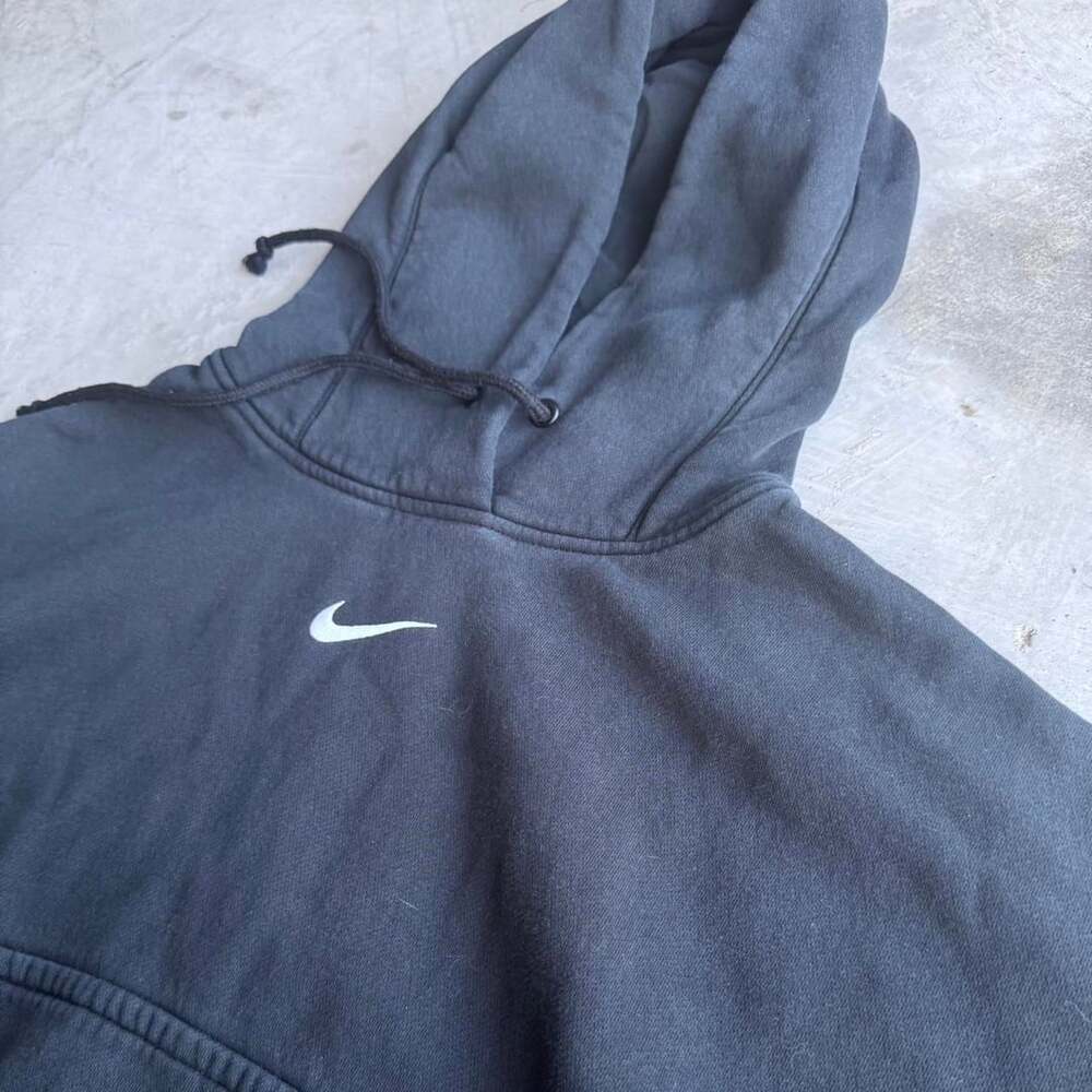 Nike Vintage Center Swoosh Hoodie Size S Black